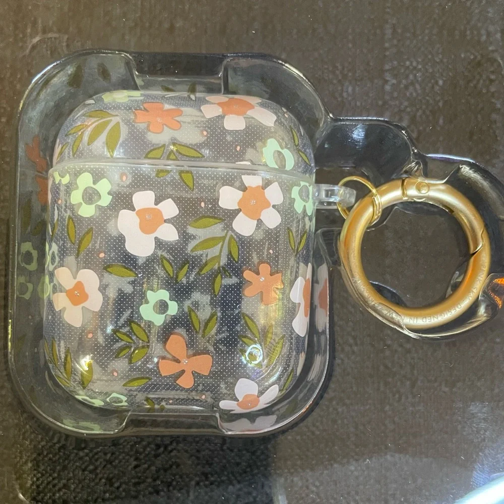 Pink Sky Petit Flowers AirPods Case 1st & 2nd Gen Softshell Protective NEW NIB